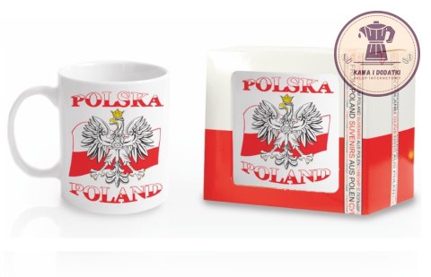 Kubek ceramiczny 300 ml - Kubek Prawdziwego Polaka - Polska "Flaga"