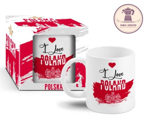 Kubek ceramiczny 300 ml - Kubek Prawdziwego Polaka - Polska "I love Poland"