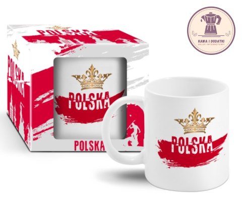 Kubek ceramiczny 300 ml - Kubek Prawdziwego Polaka - Polska "Korona"