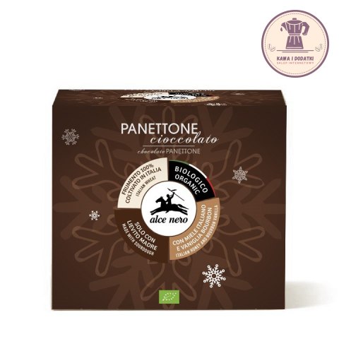 BABKA WŁOSKA PANETTONE CIOCCOLATO BIO 750 g - ALCE NERO (PRODUKT SEZONOWY)