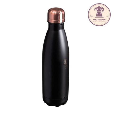 BUTELKA TERMICZNA METALLIC LINE BLACK ROSE 500 ml - BERLINGER HAUS