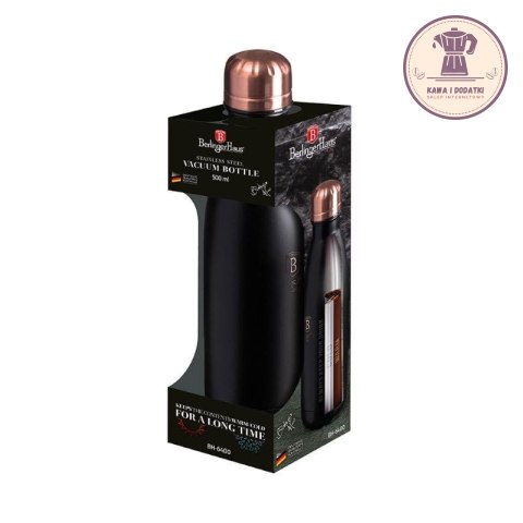 BUTELKA TERMICZNA METALLIC LINE BLACK ROSE 500 ml - BERLINGER HAUS