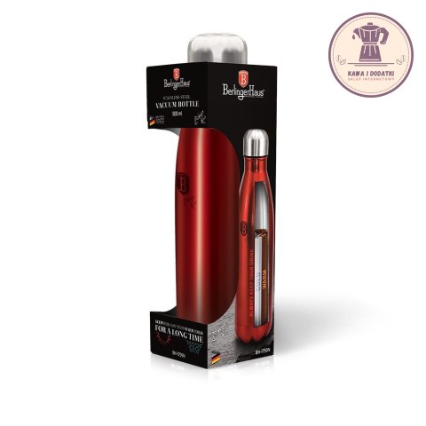 BUTELKA TERMICZNA METALLIC LINE BURGUNDY 500 ml - BERLINGER HAUS