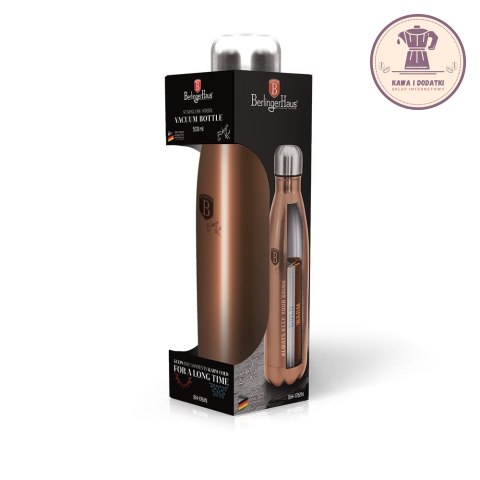 BUTELKA TERMICZNA METALLIC LINE ROSE GOLD 500 ml - BERLINGER HAUS