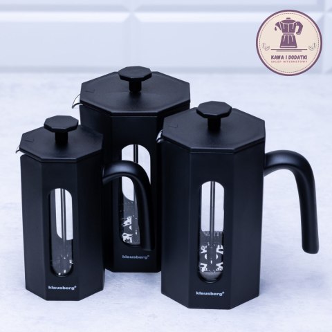 ZAPARZACZ DO KAWY I HERBATY CZARNY MAT 0,35 l FRENCH PRESS - KLAUSBERG