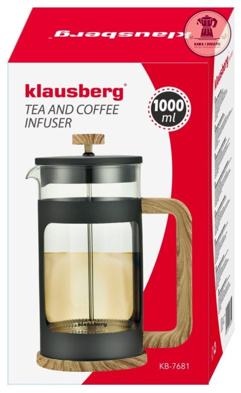 ZAPARZACZ KAWY I HERBATY 1.0 l FRENCH PRESS - KLAUSBERG