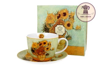 Filiżanka jumbo ze spodkiem 470 ml SUNFLOWERS by V. van Gogh - Duo Gift