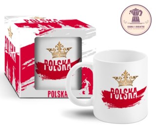 Kubek ceramiczny 300 ml - Kubek Prawdziwego Polaka - Polska "Korona"