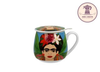 Kubek porcelanowy baryłka z zaparzaczem 430 ml MEXICAN ART - Duo Gift