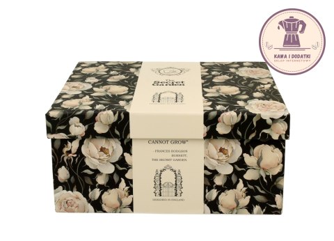 Filiżanki Royal ze spodkami komplet 2szt. ENGLISH ROSES BLACK - Duo Gift