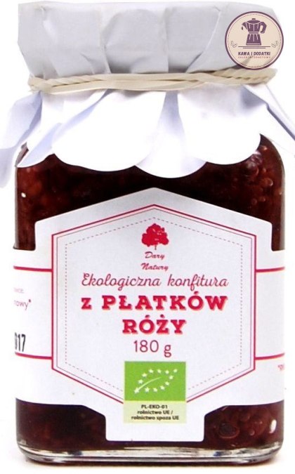 KONFITURA Z PŁATKÓW RÓŻY BIO 180 g - DARY NATURY