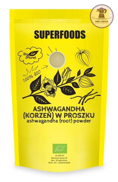 ASHWAGANDHA SPROSZKOWANA BIO 150 g - BIO PLANET