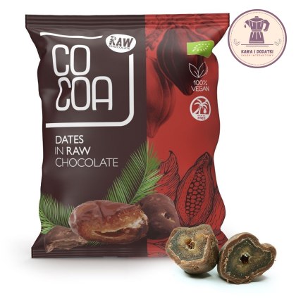 DAKTYLE W SUROWEJ CZEKOLADZIE BIO 70 g - COCOA