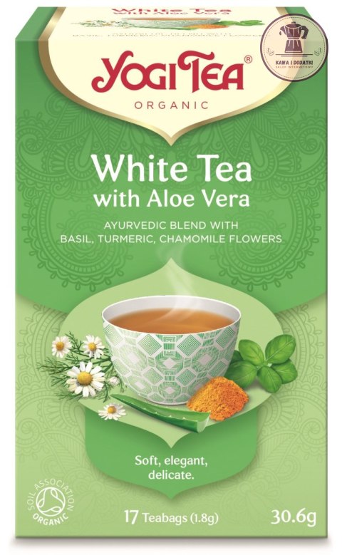 HERBATA BIAŁA Z ALOESEM (WHITE TEA WITH ALOE VERA) BIO (17 x 1,8 g) 30,6 g - YOGI TEA