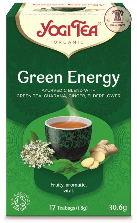 HERBATA ZIELONA ENERGIA (GREEN ENERGY) BIO (17 x 1,8 g) 30,6 g - YOGI TEA