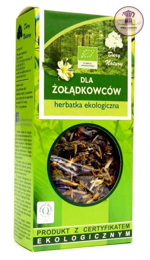 HERBATKA DLA ŻOŁĄDKOWCÓW BIO 50 g - DARY NATURY