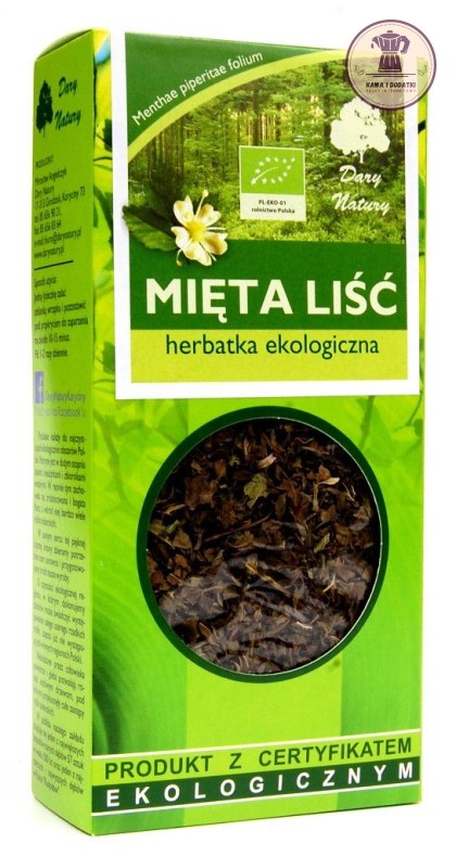 HERBATKA LIŚĆ MIĘTY BIO 25 g - DARY NATURY