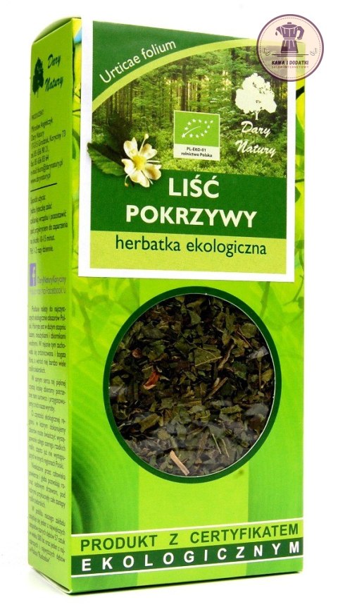 HERBATKA LIŚĆ POKRZYWY BIO 25 g - DARY NATURY