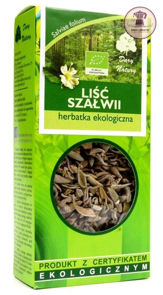 HERBATKA LIŚĆ SZAŁWII BIO 25 g - DARY NATURY