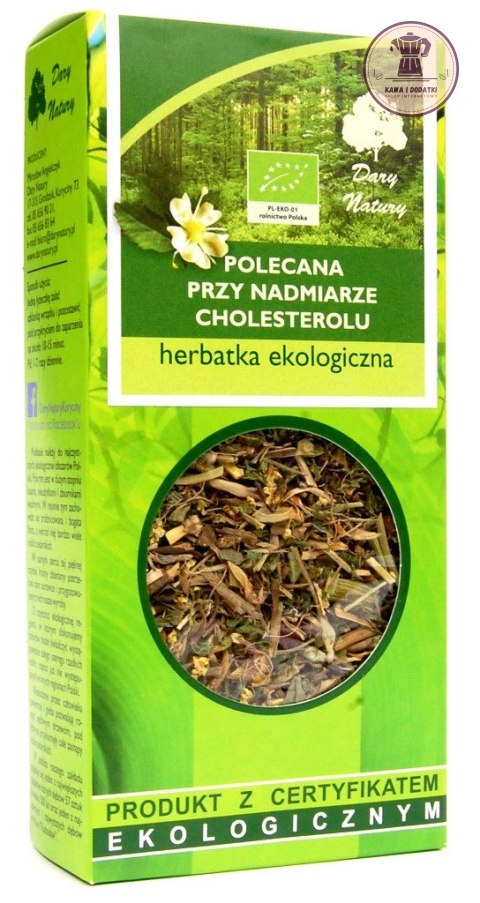 HERBATKA POLECANA PRZY NADMIARZE CHOLESTEROLU BIO 50 g - DARY NATURY