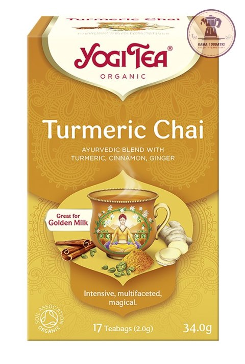 HERBATKA ZŁOTY CHAI Z KURKUMĄ (TURMERIC CHAI) BIO (17 x 2 g) 34 g - YOGI TEA