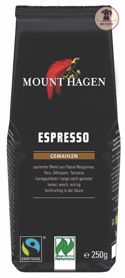 KAWA MIELONA ARABICA 100 % ESPRESSO FAIR TRADE BIO 250 g - MOUNT HAGEN