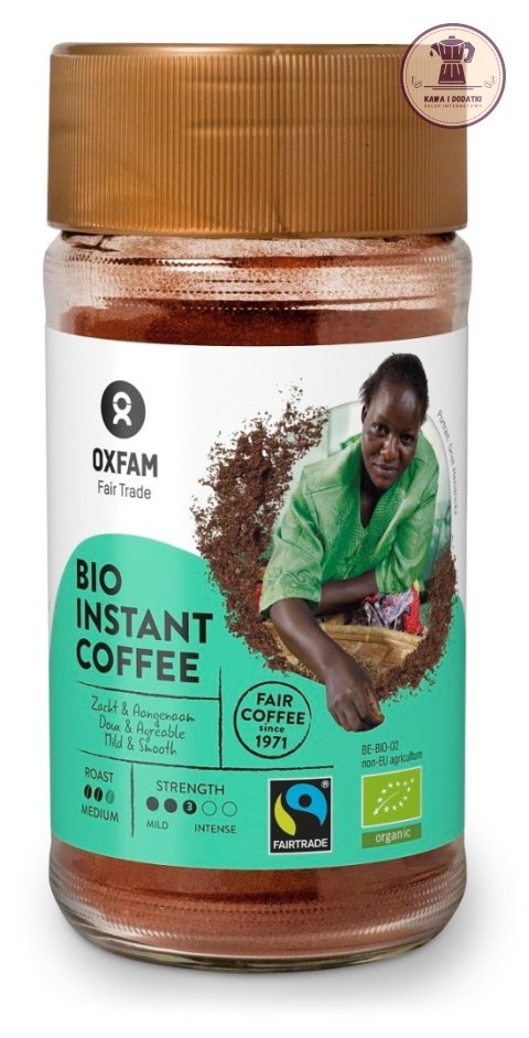 KAWA ROZPUSZCZALNA ARABICA/ROBUSTA TANZANIA FAIR TRADE BIO 100 g - OXFAM