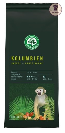 KAWA ZIARNISTA ARABICA 100 % KOLUMBIA BIO 250 g - LEBENSBAUM