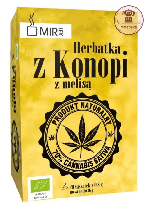 HERBATKA USPOKAJAJĄCA Z KONOPI Z MELISĄ BIO (20 x 0,8 g) 16 g - MIR-LEK