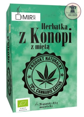 HERBATKA Z KONOPI Z MIĘTĄ BIO (20 x 0,8 g) 16 g - MIR-LEK