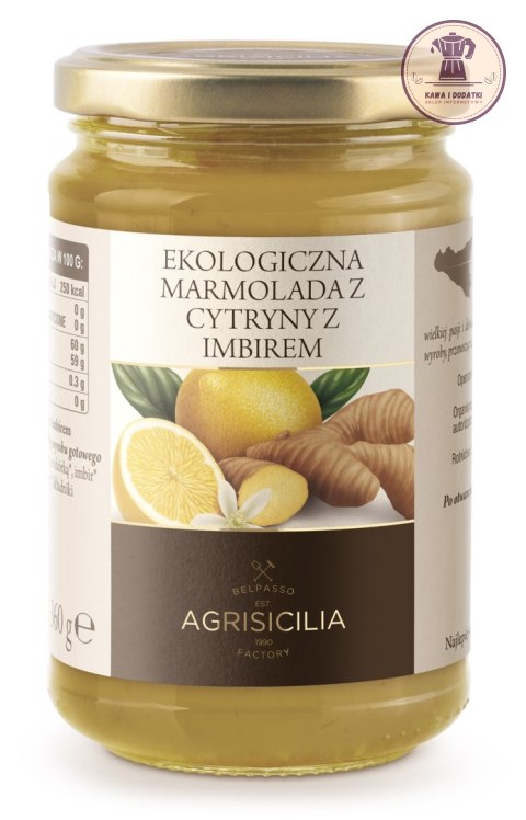 MARMOLADA Z CYTRYN Z IMBIREM BIO 360 g - AGRISICILIA