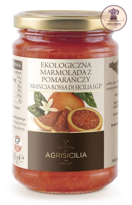 MARMOLADA Z CZERWONYCH POMARAŃCZY BIO 360 g - AGRISICILIA