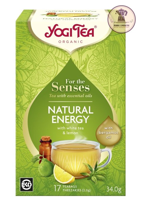 HERBATA BIAŁA DLA ZMYSŁÓW NATURALNA ENERGIA BIO (17 x 1,8 g) 30,6 g - YOGI TEA