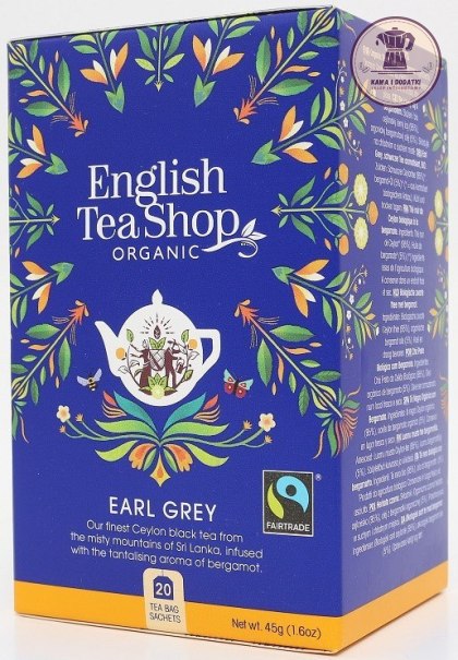 HERBATA CZARNA EARL GREY FAIR TRADE BIO (20 x 2,25 g) 45 g - ENGLISH TEA SHOP ORGANIC