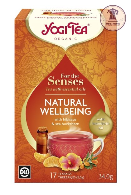 HERBATKA DLA ZMYSŁÓW NA DOBRE SAMOPOCZUCIE Z OLEJKIEM Z MANDARYNKI (FOR THE SENSES NATURAL WELLBEING) BIO (17 x 2 g) 34 g - YOGI