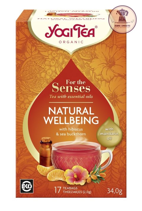 HERBATKA DLA ZMYSŁÓW NA DOBRE SAMOPOCZUCIE Z OLEJKIEM Z MANDARYNKI (FOR THE SENSES NATURAL WELLBEING) BIO (17 x 2 g) 34 g - YOGI