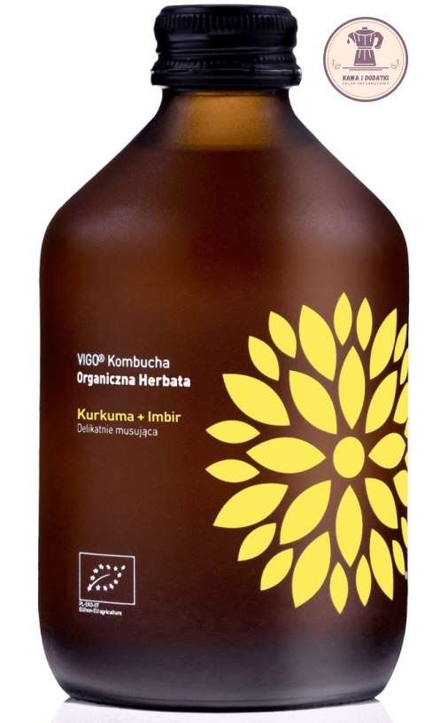 KOMBUCHA Z KURKUMĄ I IMBIREM BEZGLUTENOWA BIO 330 ml - VIGO