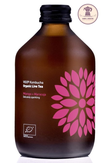 KOMBUCHA Z MANGO I MARAKUJĄ BEZGLUTENOWA BIO 330 ml - VIGO