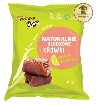 KRÓWKI O SMAKU KARMELU I LIMONKI BEZMLECZNE BEZGLUTENOWE BIO 150 g - ME GUSTO (SUPER KRÓWKA)