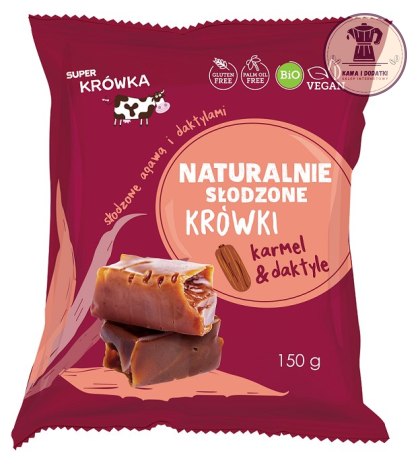 KRÓWKI SŁODZONE AGAWĄ I DAKTYLAMI BEZMLECZNE BEZGLUTENOWE BIO 150 g - ME GUSTO (SUPER KRÓWKA)