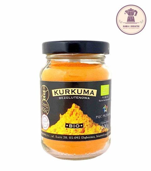 KURKUMA DO KAWY MIELONA BEZGLUTENOWA BIO 100 g - PIĘĆ PRZEMIAN