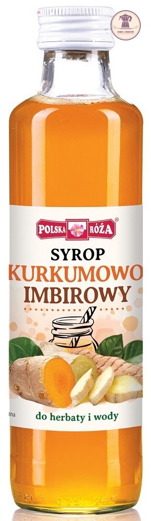 SYROP DO KAWY KURKUMOWO - IMBIROWY 250 ml - POLSKA RÓŻA