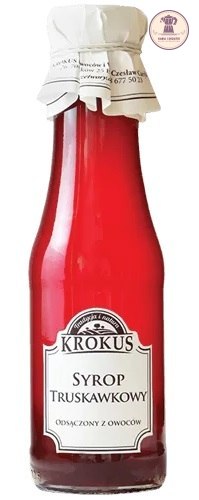 SYROP DO HERBATY TRUSKAWKOWY BEZGLUTENOWY 355 g (280 ml) - KROKUS