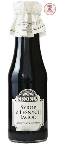 SYROP DO HERBATY Z LEŚNYCH JAGÓD BEZGLUTENOWY 355 g (280 ml) - KROKUS