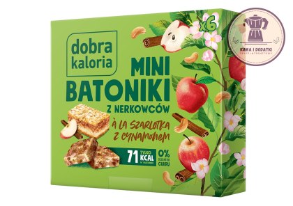 BATONIKI MINI Z NERKOWCÓW A'LA SZARLOTKA Z CYNAMONEM (6 x 17 g) 102 g - DOBRA KALORIA