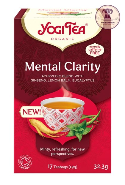 HERBATKA AJURWEDYJSKA JASNOŚĆ UMYSŁU (MENTAL CLARITY) BIO (17 x 1,9 g) 32,3 g - YOGI TEA