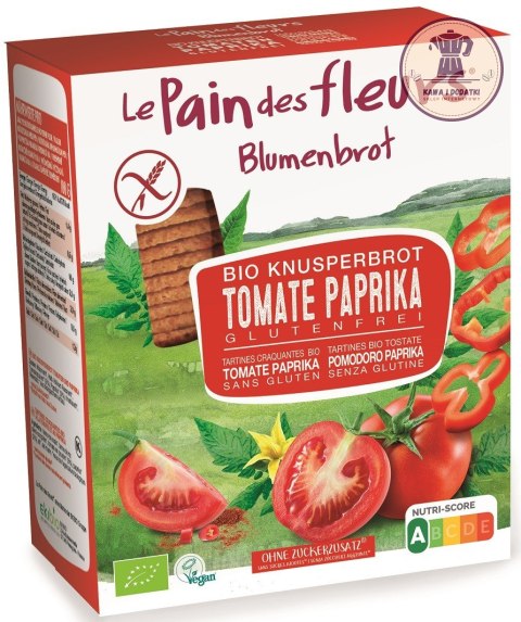 PIECZYWO CHRUPKIE POMIDOROWO - PAPRYKOWE BEZGLUTENOWE BIO 150 g - LE PAIN DES FLEURS