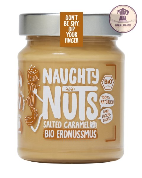 KREM ORZECHOWY SŁONY KARMEL BIO 250 g - NAUGHTY NUTS