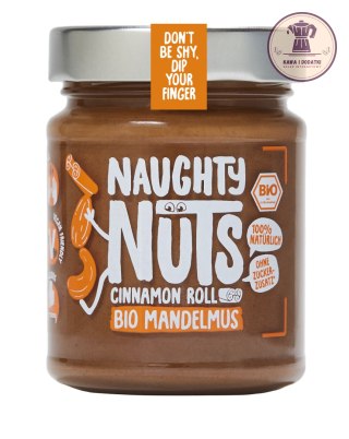 KREM Z MIGDAŁAMI I ORZECHAMI NERKOWCA Z CYNAMONEM BIO 250 g - NAUGHTY NUTS