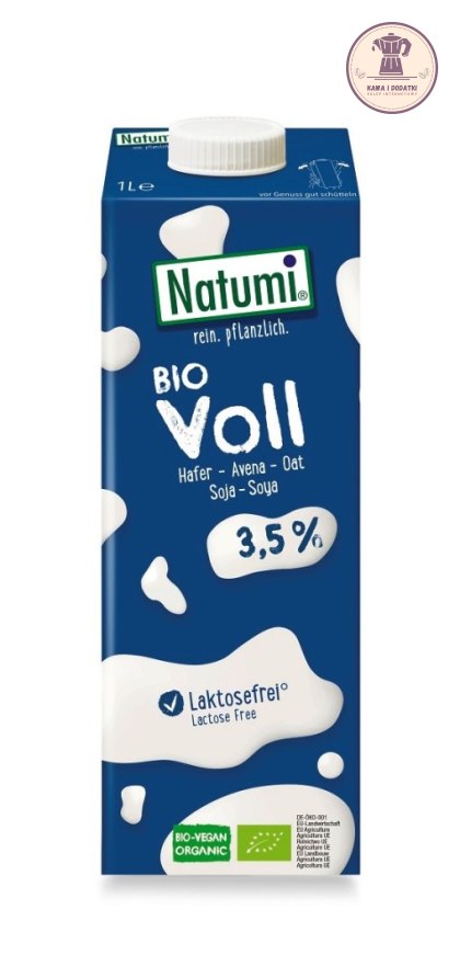 NAPÓJ OWSIANO - SOJOWY 3,5 % BEZ DODATKU CUKRÓW BIO 1 L - NATUMI